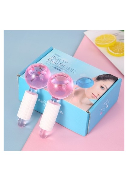 Adet/kutu Kristal Buz Hokeyi Silindiri Enerji Masajı Güzellik Yüz Göz Kristal Top Masajı Su Dalgası Buz Küreleri Cilt Bakımıtüm Pembe (Hepsi Pembe) (Yurt Dışından) fiyatları