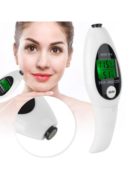 Yüz Test Cihazı Cilt Nemi Abs Güvenli Çevre Dostu LCD Eve Seyahat Için Dayanıklı (Yurt Dışından)