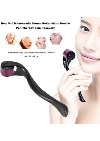 Mikro Iğneli Silindirler Dermatolojik Silindirler 540 Mikro Iğneler Hava Çıkma - Siyah 0.2mm (Yurt Dışından)