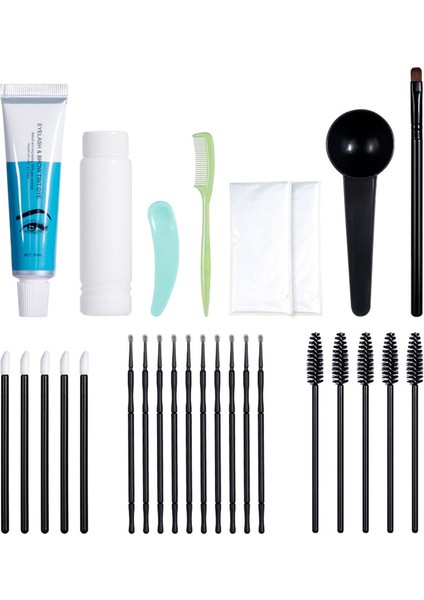 30ML Kaş Boyası Krem Yarı Kalıcı Su Geçirmez Uzun Ömürlü Kaş Boyası Tarak Fırça Seti, 30ML Kaş Tonu Ki (Yurt Dışından)