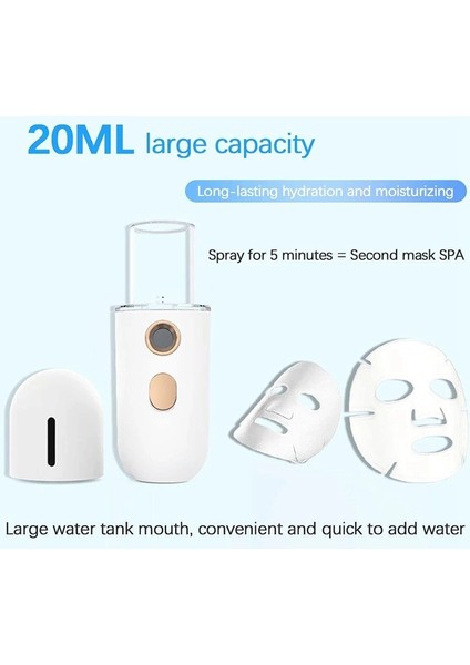 Zoroom Taşınabilir Yüz Buhar Makinesi, Mini USB Yüz Nemlendirici, Nano Yüz Püskürtücü, Kullanışlı Yüz Buhar Makinesi Sis Püskürtme Makinesi (Yurt Dışından)
