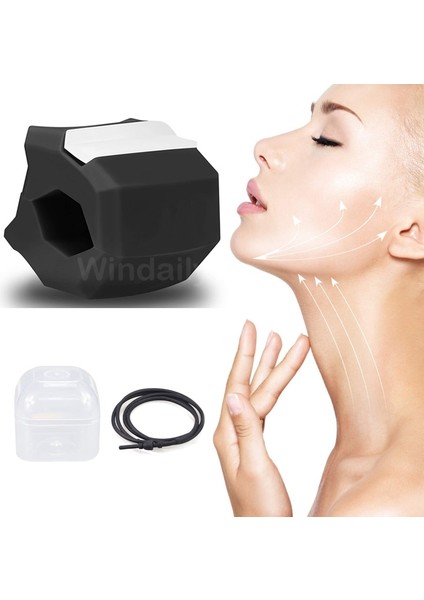 Jawline Egzersiz Aleti Yüz Çene Egzersizi Boyun Toneri Sıkma Yüz Kontur Çift Çene Azaltıcı Eliminator Erkekler ve Kadınlar Içinsiyah (Siyah) (Yurt Dışından)