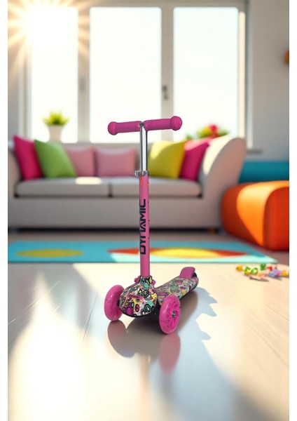 HT288 3 Tekerlekli Yeni Nesil Scooter - Işıklı Tekerlekli - Arkadan Frenli