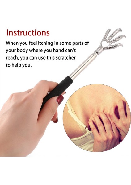 Teleskopik Pençe Masajı Sırt Scratcher 22-58CM Tırmalama Masajı El Pençesi (Yurt Dışından) fırsatları