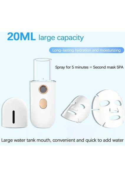Xhhdqes Taşınabilir Yüz Buhar Makinesi, Mini USB Yüz Nemlendirici, Nano Yüz Püskürtücü, Kullanışlı Yüz Buhar Makinesi Sis Püskürtme Makinesi (Yurt Dışından)