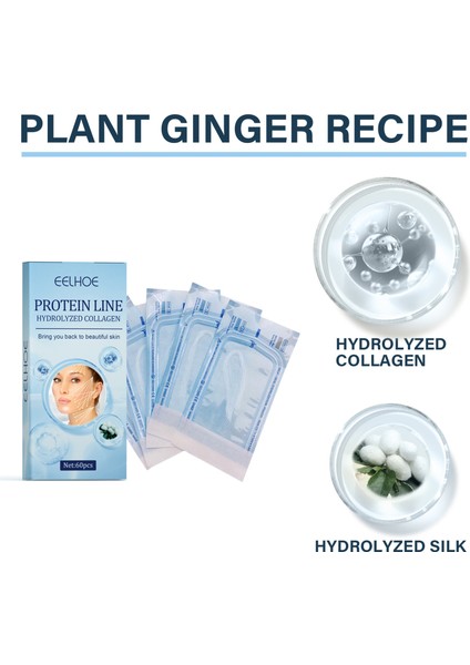 60 Adet Protein Konu Hiçbir Iğne Altın Protein Hattı Emilebilir Kollajen Yüz Germe Anti Aging Hyaluronik Sıkma Cilt Araçları (Yurt Dışından) modelleri