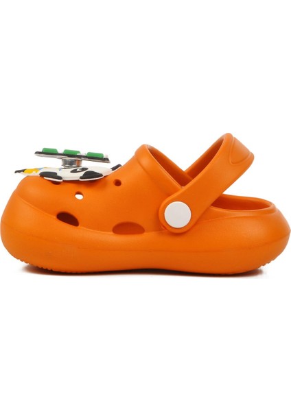 Turuncu Unisex Çocuk Sabo Terlik Yumurcak B