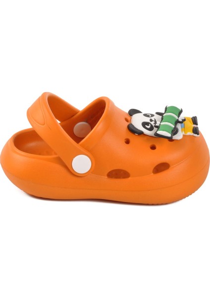 Turuncu Unisex Çocuk Sabo Terlik Yumurcak B