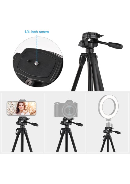 Taşınabilir Alüminyum Alüvyon Tripod 173CM Maksimum Yükseklik 8kg Yük Taşıma Kapasitesi Dslr Kameralar Için (Yurt Dışından) fırsatları