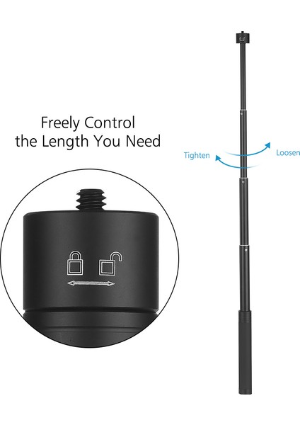 Feiyutech G5 G5GS Wg2 Spg G6 Jimbat Stabilizatörü Için Taşınabilir 5 Bölümlü Uzatılabilir Sie Sopa (Yurt Dışından)