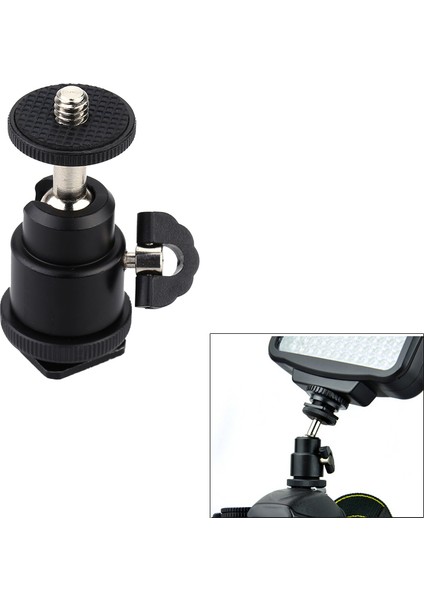 Alüminyum Alöjü Mini Bilye Başı 1/4" Montaj Flaş Ayakkabısı (Yurt Dışından)