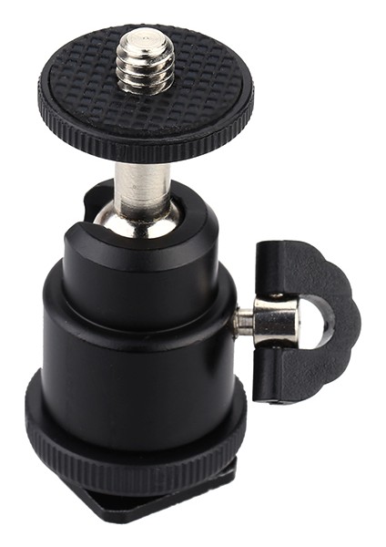 Alüminyum Alöjü Mini Bilye Başı 1/4" Montaj Flaş Ayakkabısı (Yurt Dışından)