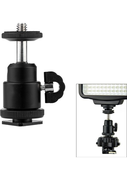 Alüminyum Alöjü Mini Bilye Başı 1/4" Montaj Flaş Ayakkabısı (Yurt Dışından)