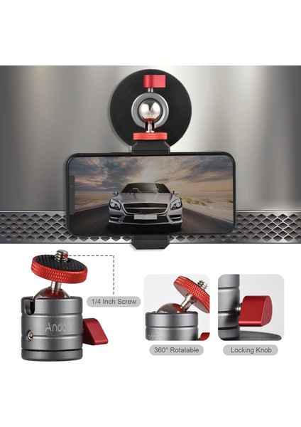 Mini 360° Dönebilen Manyetik Tabanlı Telefon Tutacağı (Yurt Dışından)