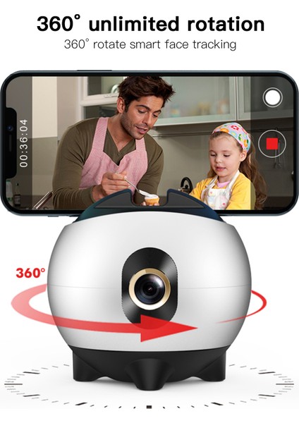 360° Akıllı Izleyici Jimbali 360° Dönüş Otomatik Yüz Izleme (Yurt Dışından)