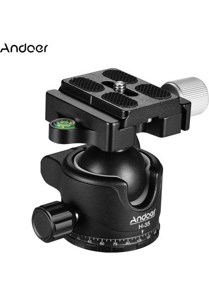 H-35 Panorama Tripod Topu Başlığı U-Yivli Düşük Ağırlık Merkezi 15KG Yük Kapasitesi (Yurt Dışından)