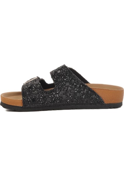 Siyah Taş Işlemeli Hafif Kadın Terlik PC-7552 Z fiyatları