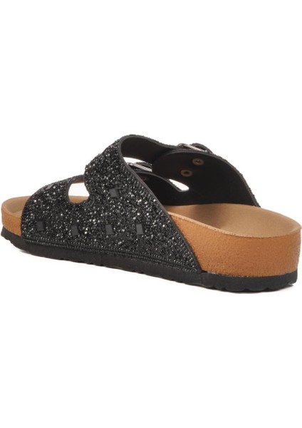 Siyah Taş Işlemeli Hafif Kadın Terlik PC-7552 Z fırsatları