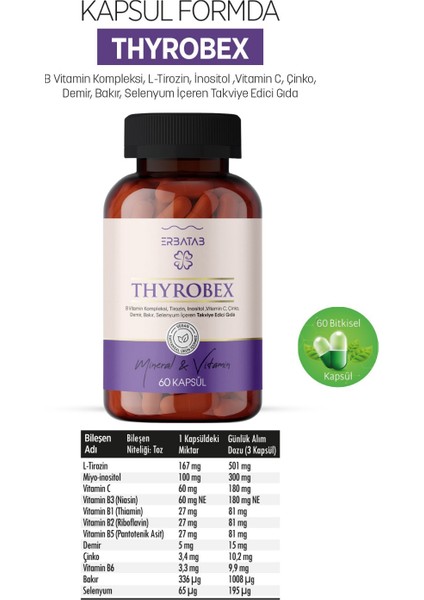 Günlük Vitamin Paketi(Thyrobex, D3K2, B12, Magnezyum)