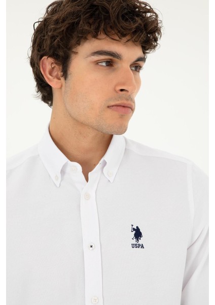 U.s.polo Assn. Erkek Beyaz Dokuma Gömlek G081GL004