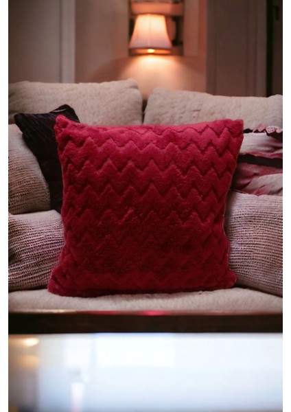 Bohem 4'lü Dekoratif Yastık Kılıfı Kırlent Kılıfı 43 x 43 cm Bordo Zikzak Dsn fiyatları