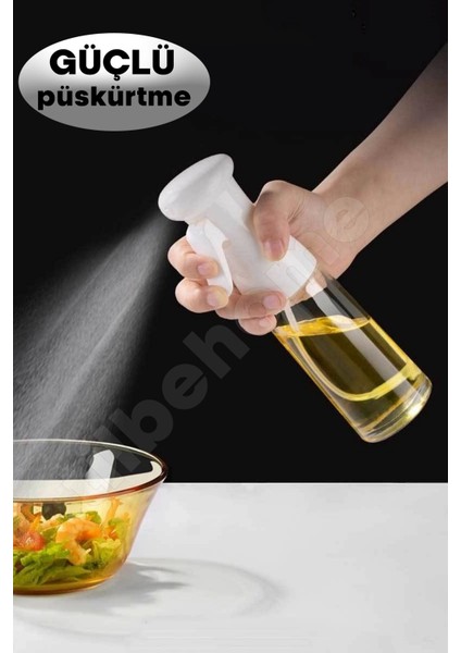 2li Büyük Cam Sprey Yağdanlık Airfryer Püskürtmeli Sprey Şişe Ayçiçek Zeytinyağı Sirkelik 200 ml