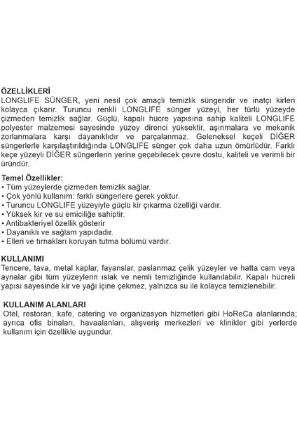 Arcora Yeni Nesil Büyük Boy Temizlik Süngeri 10 Lu fırsatları