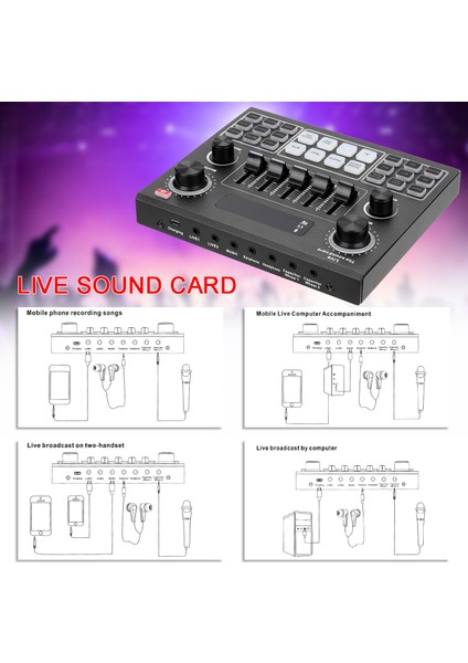 V9 Sesli USB Kulaklık Mikrofonu 12 Telefon ve Bilgisayar Için Elektrikli Ses (Yurt Dışından)