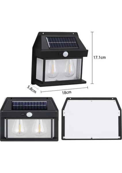 24WATT Güneş Enerjili Solar Dekoratif Duvar Apliği
