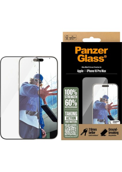 Apple iPhone 16 Pro Max Uwf Şeffaf Cam Ekran Koruyucu