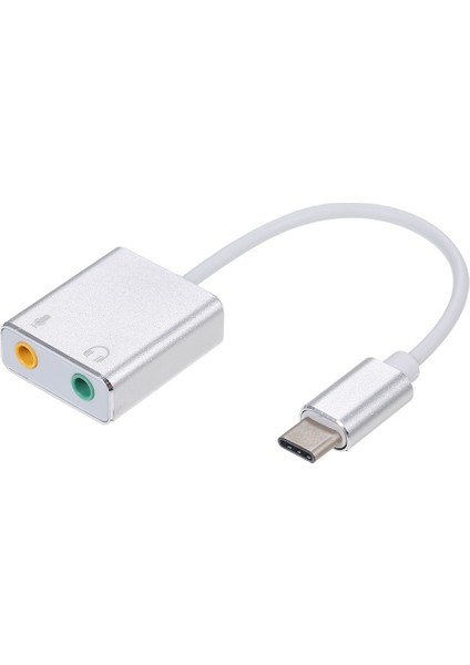 USB C Dış Ses Kartı Hi-Fi 7.1 K Gümüş Renkli (Yurt Dışından)