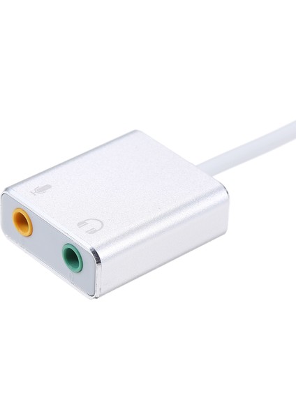 USB C Dış Ses Kartı Hi-Fi 7.1 K Gümüş Renkli (Yurt Dışından)
