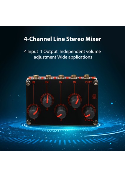 4 Klı Hat Stereo Karıştırıcı 4 Girişli 1 Çıkışlı Ultra Kompakt Düşük Gürültülü (Yurt Dışından) fiyatları