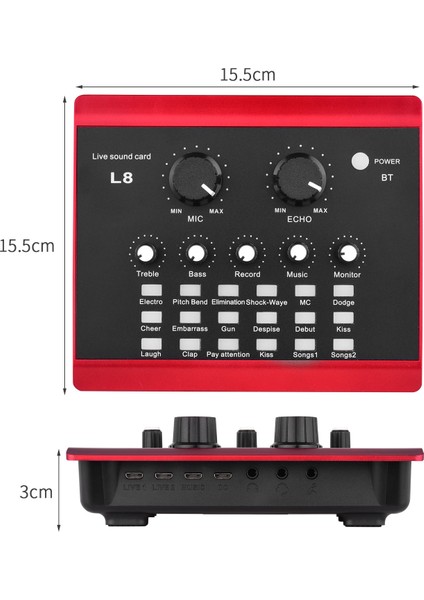 Akıllı Telefon - Bilgisayar Canlı Ses Kartı Seti Ses Değiştirici Ağ Yayını Müzik Kaydı Için Ses Karıştırıcısı (Yurt Dışından) fiyatları
