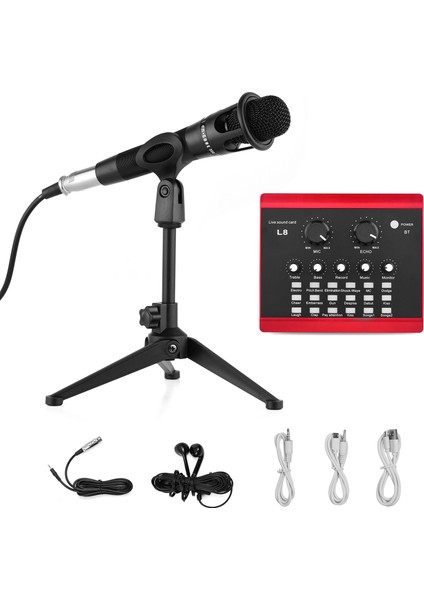 Akıllı Telefon - Bilgisayar Canlı Ses Kartı Seti Ses Değiştirici Ağ Yayını Müzik Kaydı Için Ses Karıştırıcısı (Yurt Dışından) fırsatları
