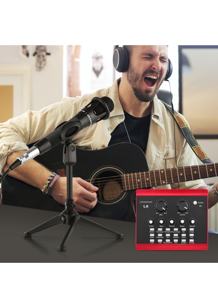 Akıllı Telefon - Bilgisayar Canlı Ses Kartı Seti Ses Değiştirici Ağ Yayını Müzik Kaydı Için Ses Karıştırıcısı (Yurt Dışından) indirimleri