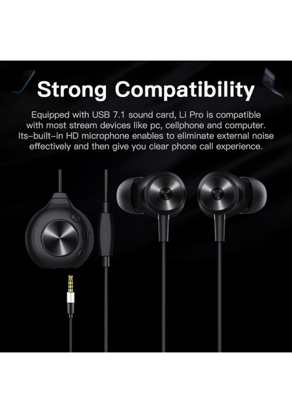 Bluedio Li Pro 3.5mm Kablolu Kulaklık Gürültü Izolasyonlu 7.1 S Ses Kartı (Yurt Dışından) modelleri