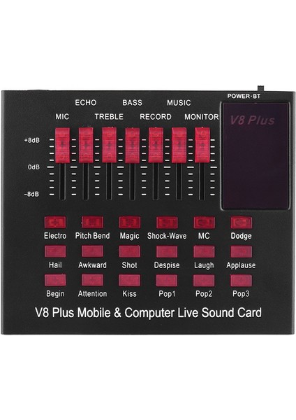 V8PLUS Ses Değiştirici Ses Karıştırıcı Çoklu Ses Efektleri (Yurt Dışından)