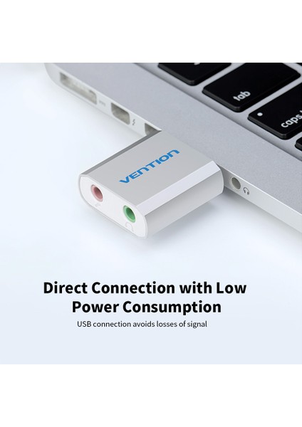 Ventıon USB Dış Ses Kartı 3.5mm Adaptörü, Pc, Dizüstü Bilgisayar, Ps4 Için Sürücü Gerektirmez, Siyah (Yurt Dışından) indirimleri