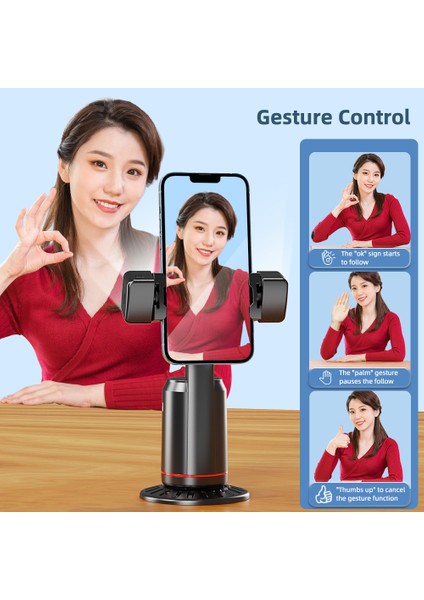 360° Otomatik Yüz Izleyici Tripod Akıllı Si Stabilizatörü Geste Kontrolü (Yurt Dışından) indirimleri
