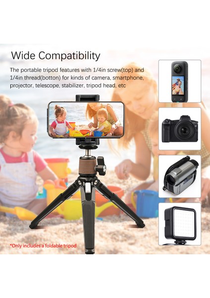 Katlanabilir Tripod Ayırılabilir Toplu Kafa 3kg Yük Kapasitesi, Kameralara ve Jimbollara Uyumlu (Yurt Dışından) fırsatları