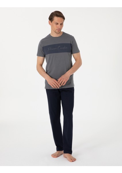 Erkek Gri Kısakol Pijama Takımı 50314414-VR080