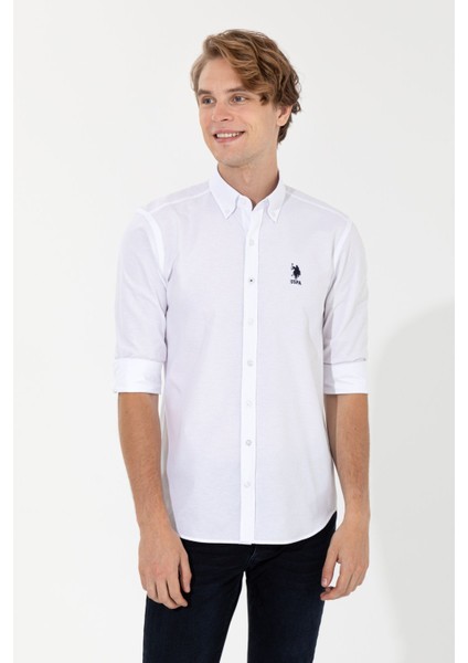 U.s.polo Assn. Erkek Beyaz Dokuma Gömlek G081GL004