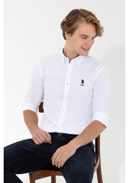 U.s.polo Assn. Erkek Beyaz Dokuma Gömlek G081GL004
