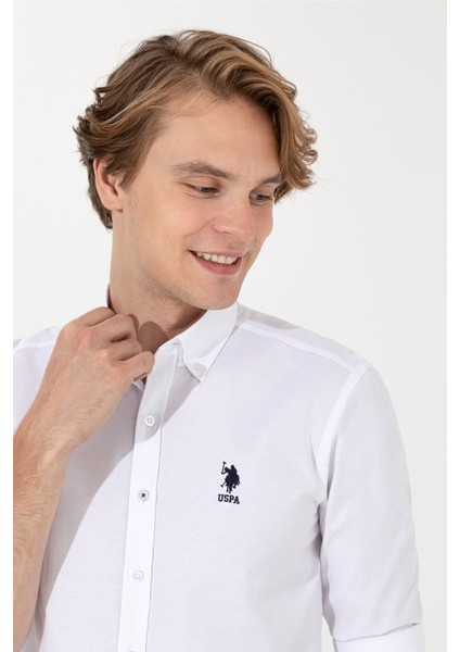 U.s.polo Assn. Erkek Beyaz Dokuma Gömlek G081GL004