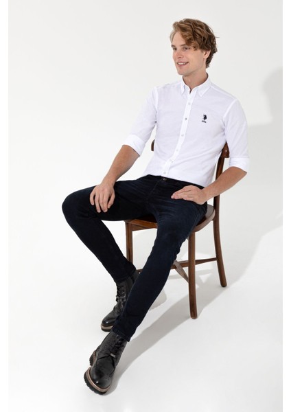 U.s.polo Assn. Erkek Beyaz Dokuma Gömlek G081GL004