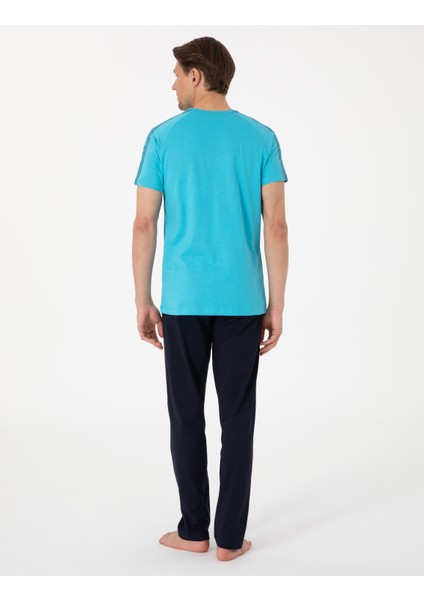 Erkek Mavi Kısakol Pijama Takımı 50314418-300
