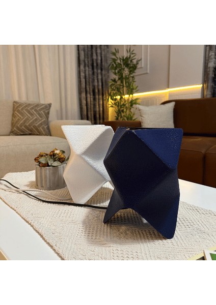 Origami Modern Tasarımlı Şık Abajur |dekoratif Masa Lambası, Yatak Odası, Salon ve Ofis Aydınlatması fırsatları