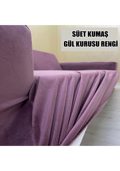 Süet Detaylı Angora Kumaş Tekli Koltuk & Berjer Koltuk Kılıfı