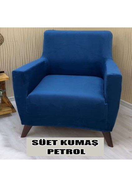 Süet Detaylı Angora Kumaş Tekli Koltuk & Berjer Koltuk Kılıfı